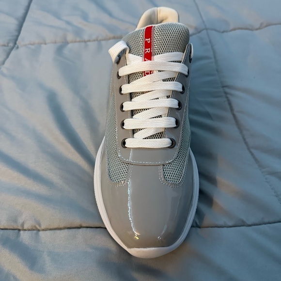 Patent leather and technical fabric Prada America's Cup sneakers - Picture 6 of 16